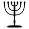 Menorah, Vector illustration. Religion icon