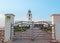 Menorca, Balearic Islands, Spain, lighthouse, Cap de Cavalleria, architecture, road, Mediterranean, gate