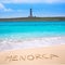 Menorca Punta Prima far illa del Aire island lighthouse