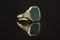 Mens Bloodstone Gold Ring