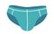 Mens Brief or Thong Underpants Isolated on White Background. Male Underwear Clothing, Swimming Trunks Panties