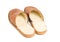 Mens brown leather slippers