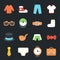 Mens Clothes and Accessories Flat Icons