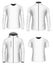 Mens clothes vector collection. White