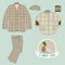 Mens clothing in country style