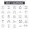 Mens clothing line icons, signs, vector set, linear concept, outline illustration