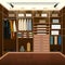 Mens dressing room design. Indoor domestic changing or waiting