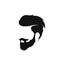 Mens hairstyle with a beard and mustache