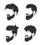 Mens hairstyle with a beard and mustache