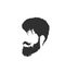 Mens hairstyle with a beard and mustache