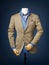 Mens jacket isolated on a blue background