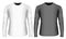 Mens long sleeve black and white t-shirt