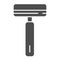 Mens razor solid icon. Safety razor vector illustration isolated on white. Blade glyph style design, designed for web