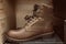 Mens rugged brown high boot
