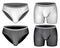 Mens traditional briefs and boxer