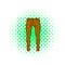 Mens trousers icon, comics style