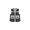 Mens vest with pockets vector icon