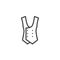 Mens waistcoat line icon