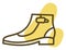 Mens yellow boots, icon