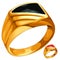 Mens yellow gold ring with expensive stone