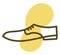 Mens yellow shoes, icon