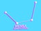 Mensa constellation 3d symbol. Constellation icon in isometric style on blue background. Cluster of stars and galaxies. Vector