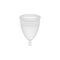 Menstrual cup 3D realistic. Feminine hygiene. Grey color menstrual cup. Protection for woman in critical days. Vector