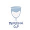 A menstrual cup with blood. Design of advertising for the sale of menstrual cups.