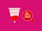 Menstrual Cup Flat Design Female Reproduction Icon vector illustration