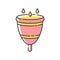 Menstrual cup RGB color icon