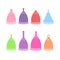 Menstrual cups types set