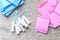 Menstrual tampons isolated on bath towel