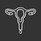 Menstruation chalk icon