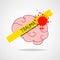 Mental Disorder Icon. Brain Disease, Trauma, Dementia. Alzheimer Concept. Vector Illustration Can Be Used For Topics Like