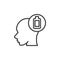 Mental energy line icon