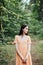 Mental health of adolescents, Teen Mental Health. Psychological support for teens. Outdoor portrait of teenager girl in