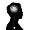 Mental Health Awareness. Illustration of a man in depressive state of mind. Psychology illustration