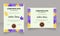 Mental health class completion certificate design template set