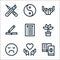 mental health line icons. linear set. quality vector line set such as book, love, sad, plant, to do list, writing, yoga pose, yin