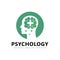 Mental health. Mind therapy psychology logo design.