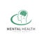 Mental health. Mind therapy psychology logo design.