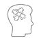 Mental health, psychology, therapy line icon