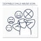 Mental illness line icon