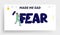 Mental Problem, Phobia, Paranoia Landing Page Template. Businessman with Huge Sledgehammer Hitting Huge Word Fear