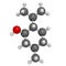Menthol molecule. Present in peppermint, corn mints, etc. Atoms are represented as spheres with conventional color coding: