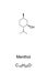 Menthol, naturally found in mint plants, chemical formula