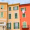 Menton, colorful houses