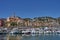 Menton, France - August 8, 2023 - the colorful pretty town in the south of France