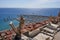 Menton, France - August 8, 2023 - The old cemetery with a panoramic view of the Mediterranean Sea