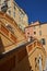 Menton, France - August 8, 2023 - stairs leading to Basilique St Michel on a beautiful summer day